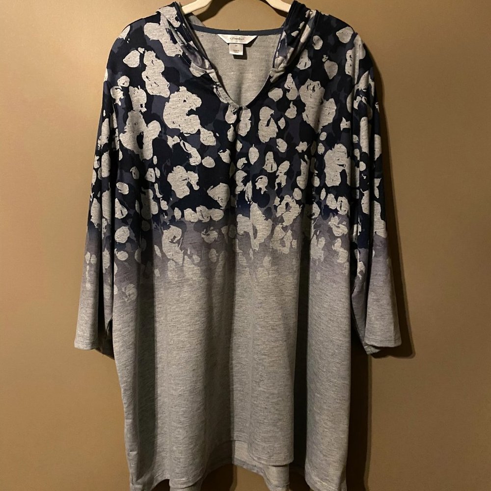 Blue and gray hoodie